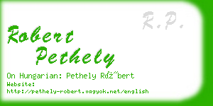 robert pethely business card